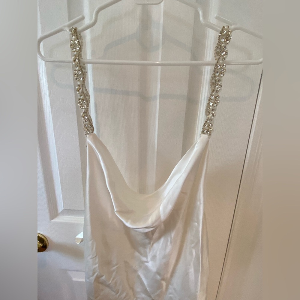 Sisters The Label Sofia Mini Dress in Pearl Silk - Picture 7 of 9
